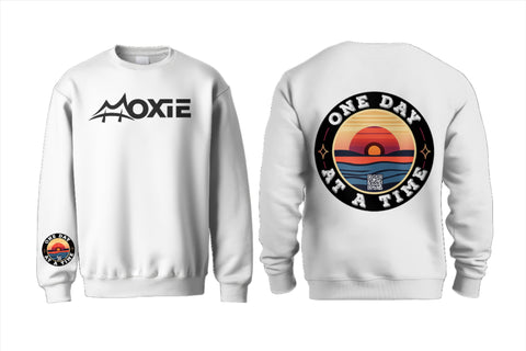 Moxie One Day at a Time Crewneck Sweatshirts